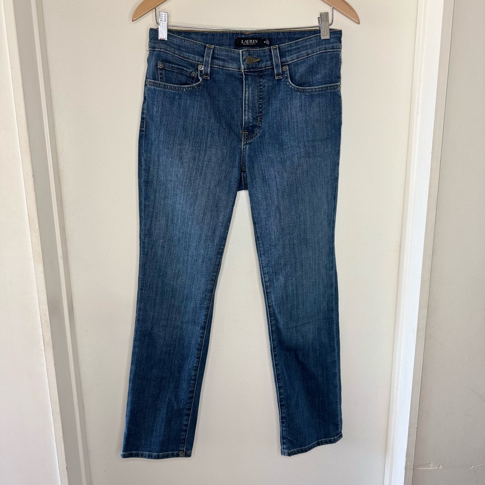 Lauren Ralph Lauren The Diva denim jeans blue wash Women’s 6 Petite Straight Leg
